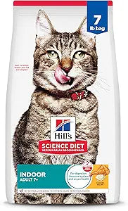 Hill's Science Diet Adult 7+ Indoor Dry Cat Food, Chicken, 7 lb. Bag