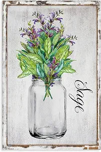 Stupell Industries Rustic Garden Sage Floral, 20 x 30 Inch Canvas Wall Art