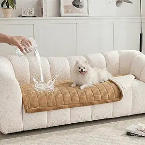 Sofa Covers for Dogs Washable, Non Slip Couch Covers, Soft Fuzzy Sofa Covers for Pets, Dog Bed Furniture Protector (Brown, 29"x83")