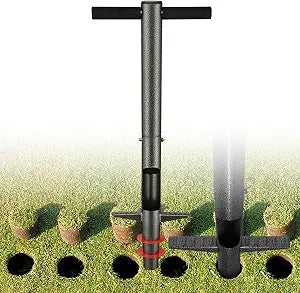 Bulb Planter Tool, 33.5 inch Long Handle Garden Sod Plugger to Dig Hole, Heavy Duty Metal Grass Plugger for Soil Test Planting or Weeding Spring Flowers Bulbs,Bedding Plants,Tulips, Lilies, Potato