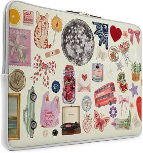 Laptop 13 inch Sleeve Case for MacBook Air 13-13.6 inch, Laptop Bag Cover for MacBook Pro 13" 14 inch, Shockproof Briefcase Travel Carrying Sleeve for 14" Chromebook, HP, Dell I Funny Sticker