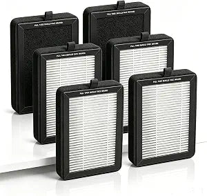 6 Pack LV-H128 Replacement Filter for Levoit Air Purifier, Compatible with LV-H128 / HM669A / RV60, 3-Stage H13 HEPA Filtration System,6 Pack HEPA