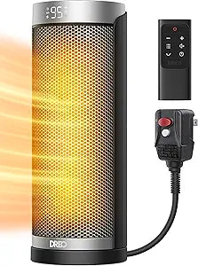 Dreo Space Heater for Bathroom and Indoor, 70Oscillating, 5 Modes, Remote for Home Bedroom, 12H Timer, with ALCI Safety Plug