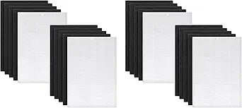 Nispira AP-1216-FP True HEPA Carbon Filter Replacement Compatible with Coway Airmega Air Purifier AP-1216L, 4 Sets
