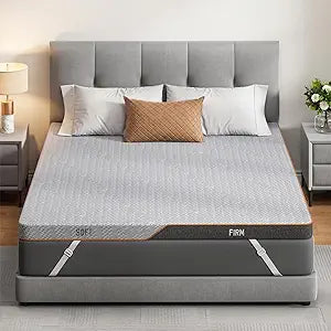 Amada Dual Firmness Mattress Topper Queen, 3 Inch Split-Firm Bed Topper with Soft & Firm Zones, Dual Sided Memory Foam Mattress Pad for Back Pain, Non-Slip & Removable Cover