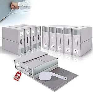 ALCOVA 10 Pack Bed Sheet Organizers and Storage with 1 Bed Sheet Tucker