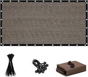 90% Sun Shade Cloth with Grommets, 4 X 10 FT Pergola Shade Cover, Mesh Tarp Sun Screen for Patio, Outdoor, Garden, Backyard