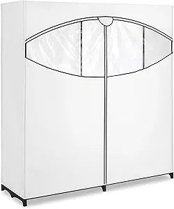 Whitmor 60-inch Extra-Wide Clothes Closet, 60 with White Cover