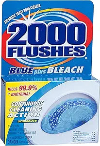 2000 FLUSHES-208017 Blue Plus Bleach Automatic Toilet Bowl Cleaner, 3.5 OZ ( Pack Of 12 )