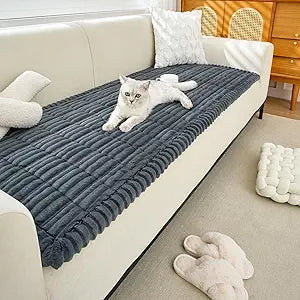 Couch Covers for Pets Washable, Non-Slip Sofa Covers for Dogs, Pet Friendly Sofa SlipCover for 3-4 Cushion Couches Furniture Protector Covers for Living Room (27.6" x 71", Gray)