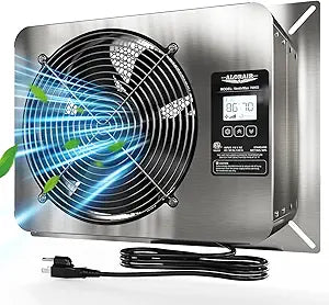 ALORAIR 780 CFM Crawlspace Ventilator Fan with Humidistat, Stainless Steel Exhaust Vent Fans with Digital Display, Timing Cycle, Freeze Protection Thermostat, for Basement, Garage, Attic, Grow Tent