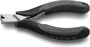 KNIPEX Tools 64 12 115 ESD Electronics End Cutting Nippers, 4.5-Inch