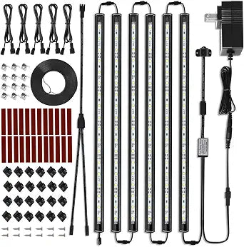 Litever LED Safe Light Kit Plug-in. Human Motion Sensor Activated. 5000K.