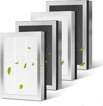 4 Pack MA 25 Replacement Filter Compatible with MA-25 Air Purifier S1/W1/B1, 3-in-1 High-Efficiency Filtration System of MA25, H13 True HEPA and Activated Carbon Filter