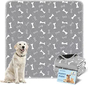 Washable Pee Pads for Dogs Large 48" x 48" 2-Pack Reusable Puppy Pads Pet Training Pads, Fast Absorb Dog Mats, Waterproof Whelping Pad, Non-Slip Protects Against Urine Leakage