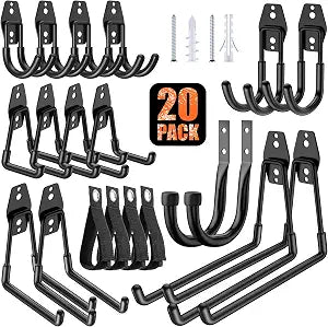 20-Pack Garage Hooks for Storage & Hanging Items, Save Space