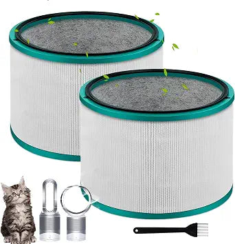 2-Pack HP01 HP02 HEPA Filter Compatible with Dyson Pure Hot Cool Link HP01 HP02 Desk Purifiers, Dyson Pure Cool Link desk fan DP01 DP02, Compare to Part # 968125-03, Fit for Dyson Air Purifier Filter