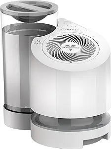Vornado EV100 Evaporative Whole Room Humidifier with SimpleTank, Easy-Fill, 1 Gallon Capacity, 2 Speeds, Electronic Humidistat, Antimicrobial Treated Wick, Perfect for Home, Bedroom, and Living Room