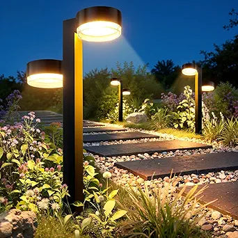 Bright Solar Pathway Lights Outdoor, 6 Pack with 12 Head Garden Lights Solar Powered Path Lights Up to 15Hrs, Auto On/Off Waterproof Outdoor Solar Light for Yard Walkway Driveway Patio Lawn