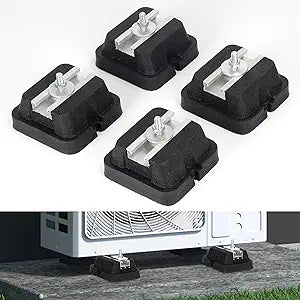 Heavy Duty Floor Mounting Base Kit for Mini Split Air Conditioner Condenser,Pipe Mounting,Rubber Anti Vibration Pads,Air Compressor,Generator Vibration Isolator,4 Pack,Support up to 2000 lbs