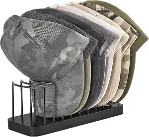 Mkono Hat Organizer for Baseball Caps, Hat Holder Storage for Closet, Black