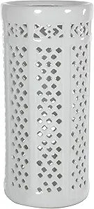 Red Lantern 17" Carved Lattice Decorative Umbrella Stand