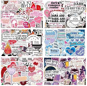 300PCS Book Stickers for Kindle,Bookish Stickers Decals,Vinyl Waterproof Stickers for Laptop Water Bottle,Book Lovers Gifts
