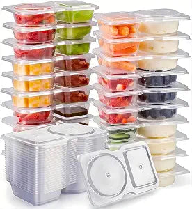 Reusable Snack Containers with Lids 20Pcs,Travel Snack Pack Boxes Camping