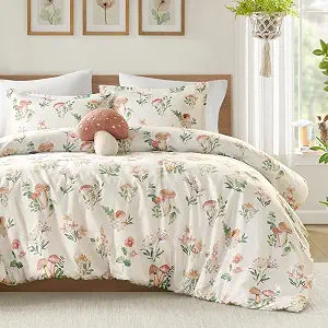 Intelligent Design Green Queen Whimsical Floral Comforter Set, 4pc