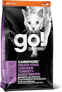 Go! Solutions Carnivore Chicken, Turkey & Duck Dry Cat Food, 8 lb