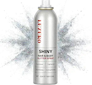 Rainbow Silver Hair and Body Glitter Spray Shimmer Makeup Rave Festival