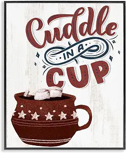 Cocoa Mug Warm Rustic Kitchen, 16 x 20 Inch Framed Gicle Print