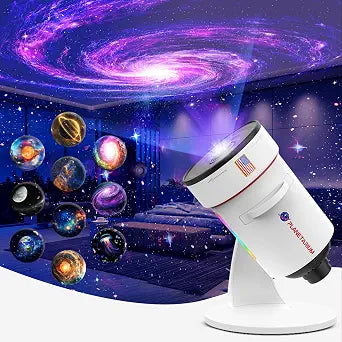 Galaxy Projector, HD Brighter Wider Projection Planetarium Star Projector with 7-Color Night Light Realistic Starry Sky Space Solar System Moon Nebula for Bedroom Ceiling Room Decor