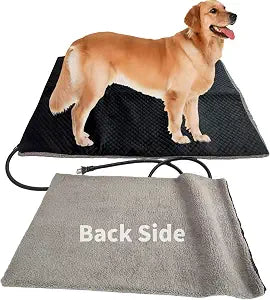 Dog Heating Pad Heated Cat Bed Puppy Heating Pad for Whelping New Born Pet | auto shut off safe indoor use adjustable warming mat winter