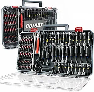 86-Piece Magnetic Impact Nut Driver Set, SAE/Metric Nut Driver Set, Right Angle Drill Driver, Socket Adapters, Bit Holder, Wing Nut Driver, Ratchet Bit Driver, Quick Release Extension, Power Bits
