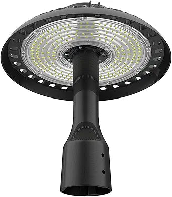 Post Top Light 100W LED Area Light 13000Lm 5500K Pure White (300W Equivalent) Garden Pole Lights Outdoor Post Top Lamp Pathway Pole Light Fixture for Street Yard Garden