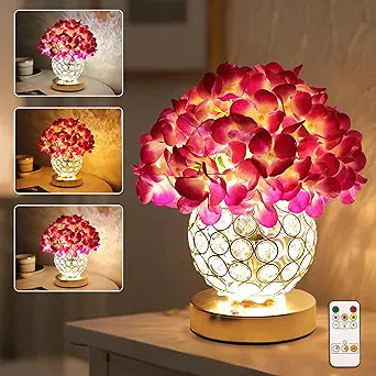 Purple Hydrangea Flower Lamp with Remote Control Romantic Gifts Decor