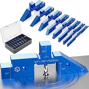 ELEON Blockcision Setup Blocks Woodworking Tools 8 PCS - Height Gauge Set with Easy Spacer Block - Stepped Level Design - Precision Ruler-Marked Setup Bars for Router Table Saw Accessories with Case