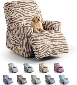 VANSOFY Stretch Recliner Chair Covers, 1 Seater Slipcover, Light Coffee