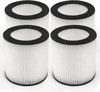 H07 Replacement Filters Compatible with HIMOX H07 Portable desktop Air Purifier, Premium Filter Air Clean Dust VOCs, 4-Pack