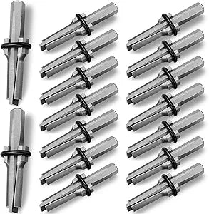 Gisafai 16 Pcs Rock Splitting Wedges, 5/8'' Wedge and Feather Shims, Heavy Duty Chisel and Feather Stone Splitting Tools Rock Hounding Equipment for Marble Rocks Concrete Granite