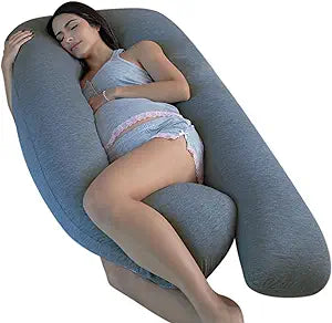 Pregnancy Pillows, U-Shape Full Body Pillow  Removable Cooling Cover -Dark Grey  Pregnancy Pillows for Sleeping  Body Pillows for Adults, Maternity Pillow and Pregnancy Must Haves