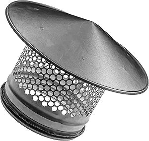 6" Inch Chimney Cap, Round Galvanized Steel Chimney Cover Used as Wood Stove Pipe Cap and Roof Vent Cover/Rust Resistant Fireplace Chimney Caps for Protection Against Rain, Snow & Debris