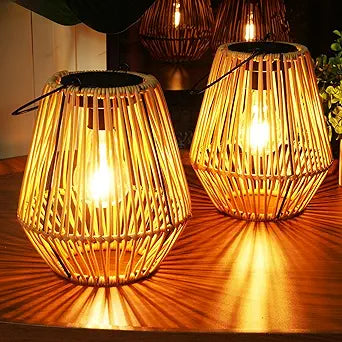 Homemory Solar Lanterns Outdoor Waterproof Hanging Lights, Outside Solar Lamp Decorative for Garden, Yard, Patio, Porch, Trees, Lawn, Pathway, Table (2)