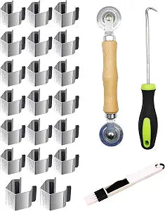 NACETURE Window & Door Screen Repair Tool Kit, 20 PCS Screen Clips