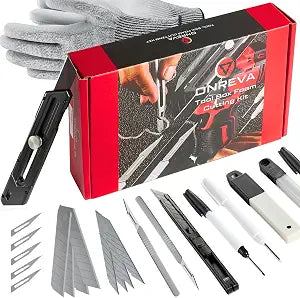 ONREVA Tool Box Foam Cutting Kit for Kaizen Foam & Shadow Foam  Utility Knife Set for Custom Tool Box Foam Inserts, Precision Foam Cutter Tools for Toolbox Organization