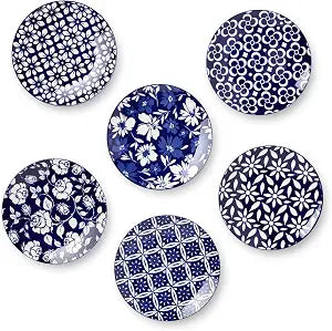 Certified International Madison Set of 6 8.5-Inch Salad Plates - Premium Porcelain, Elegant for Salads, Appetizers, and Desserts