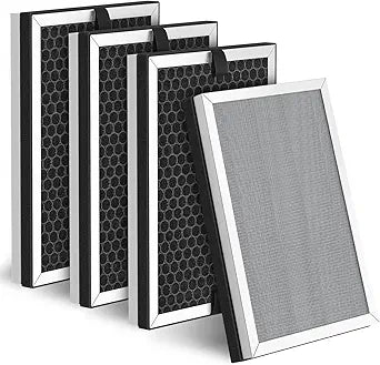 JF260 Replacement Filter Compatible with JF260 Air Purifier, 3-in-1 Pre-Filter, HEPA, Activated Carbon Filtration System - 4 Pack