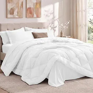 Utopia Bedding King Comforter Set, Bed in a Bag 7 Piece, White