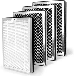 MA-25 Replacement Filter for modify air Purifier Filter Replacement MA-25 S1/W1/B1 Series Filters Purifier H13 TRUE HEPA and Activated Carbon Filter 3 in 1 of Pre-Filter 4-Pack Filters